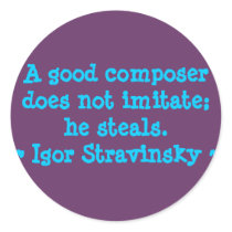 Funny Composer Quotes Sticker - Stravinsky