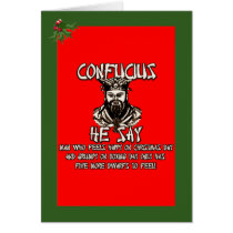 Funny Confucius Christmas cards