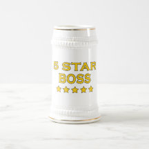 Funny Cool Bosses : Five Star Boss Coffee Mug