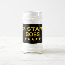 Funny Cool Bosses : Five Star Boss Coffee Mugs