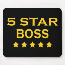 Funny Cool Bosses : Five Star Boss Mouse Pads