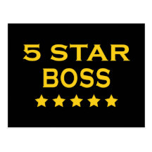 Funny Cool Bosses : Five Star Boss Postcards