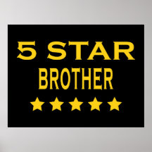 Funny Cool Brothers : Five Star Brother Poster