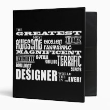 Funny Cool Designers Birthdays : Greatest Designer Vinyl Binder