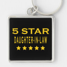Funny Cool Gifts : Five Star Daughter in Law Key Chains