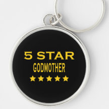 Funny Cool Godmothers : Five Star Godmother Keychain