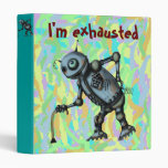 Funny cool old robot binder design