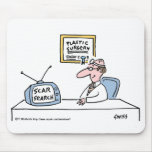 Funny Cosmetic Surgeon Cartoon Mouse Pad