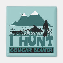 Funny cougar fridge magnet