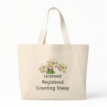 Funny Counting Sheep Tote Bag