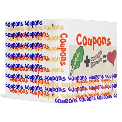 Funny Coupon Binder with Greens and Bacon by DoodleLab