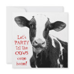 Funny Cow Bachelorette Party or Girl's Night Out Invitations