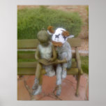 Funny Cow Headed Metal Children Posters