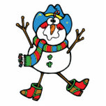 funny cowboy snowman cut outs