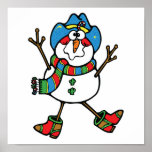funny cowboy snowman posters