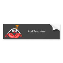 Funny Crab Pirate Bumper Sticker