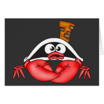 Funny Crab Pirate Cards