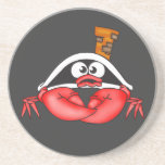Funny Crab Pirate Beverage Coaster