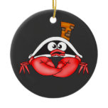 Funny Crab Pirate Ornament