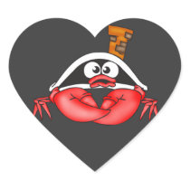 Funny Crab Pirate Stickers