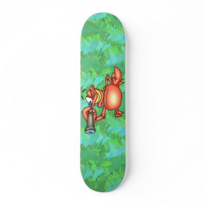 Funny Crab Spy Custom Skateboard by sagart1952