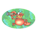 Funny Crab Spy stickers