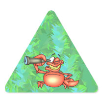 Funny Crab Spy Sticker