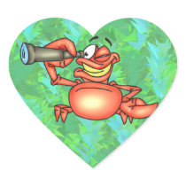 Funny Crab Spy Stickers