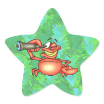 Funny Crab Spy Stickers