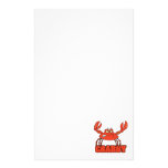 funny crabby red crab with an attitude stationery