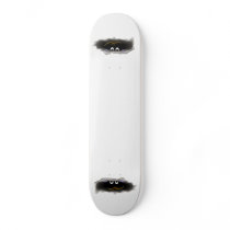 Funny creature peaking skateboards