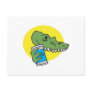 funny crocodile with beer postcards