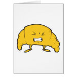 funny croissant cartoon character greeting cards