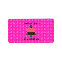 Funny cupcake christmas gifts personalized address labels