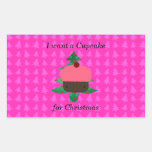 Funny cupcake christmas gifts rectangular stickers
