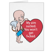 Funny Cupid's Aim Sucks T-shirts and Gifts