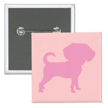 Funny Cute Big Head Puggle Dog (pink)