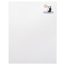funny cute bubble gum penguin customized letterhead