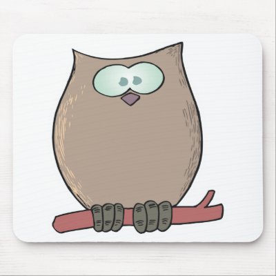 Funny Cute Cartoon on Funny Cute Cartoon Owl Mouse Mat By Doonidesignsanimals