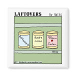 Funny Cute Mom and Baby Corn Cartoon magnets