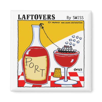 Funny Cute Port Wine Cartoon Kitchen Fridge Magnets by Swisstoons