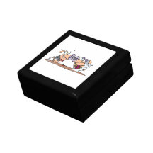 funny cute silly wedding pigs bride groom jewelry box