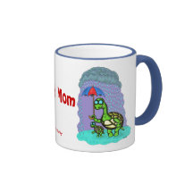 Funny cute turtles best mom mug design