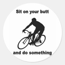 Funny cycling sticker