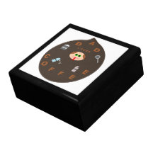 Funny Dad Monster Loves Coffee Gift Box
