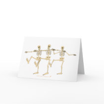 Funny Dancing Skeletons Halloween Cartoon