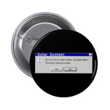 Funny Demoted Pluto Design Pinback Button