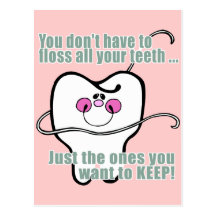 Funny Dental Hygienist Postcard