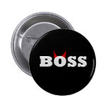 Funny Devil Boss with Horns Pins