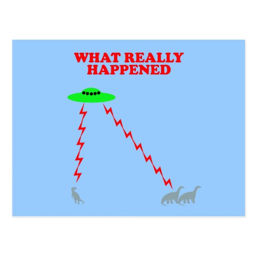Funny Dinosaur extinction Postcard